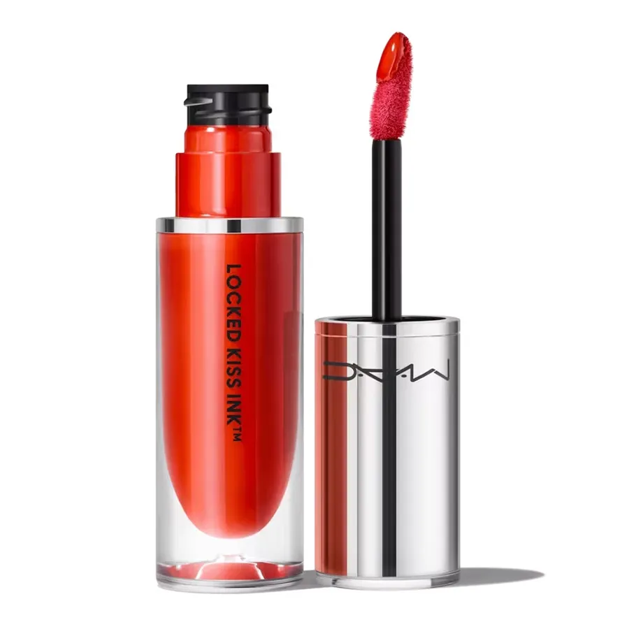 Son Môi Đỏ hồng - Son Kem MAC Locked Kiss Ink 24HR Lipcolour 81 Gusty Màu Đỏ Hồng - Vua Hàng Hiệu