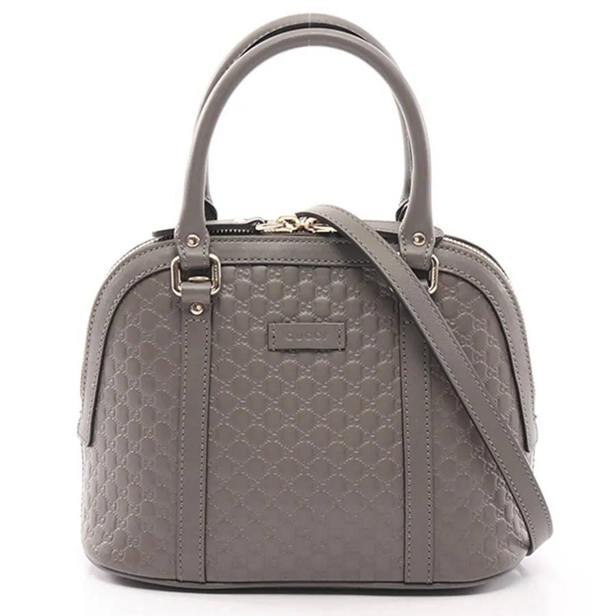 Túi Xách Gucci 2way Handbag Micro Shima Màu Xám | Vua Hàng Hiệu