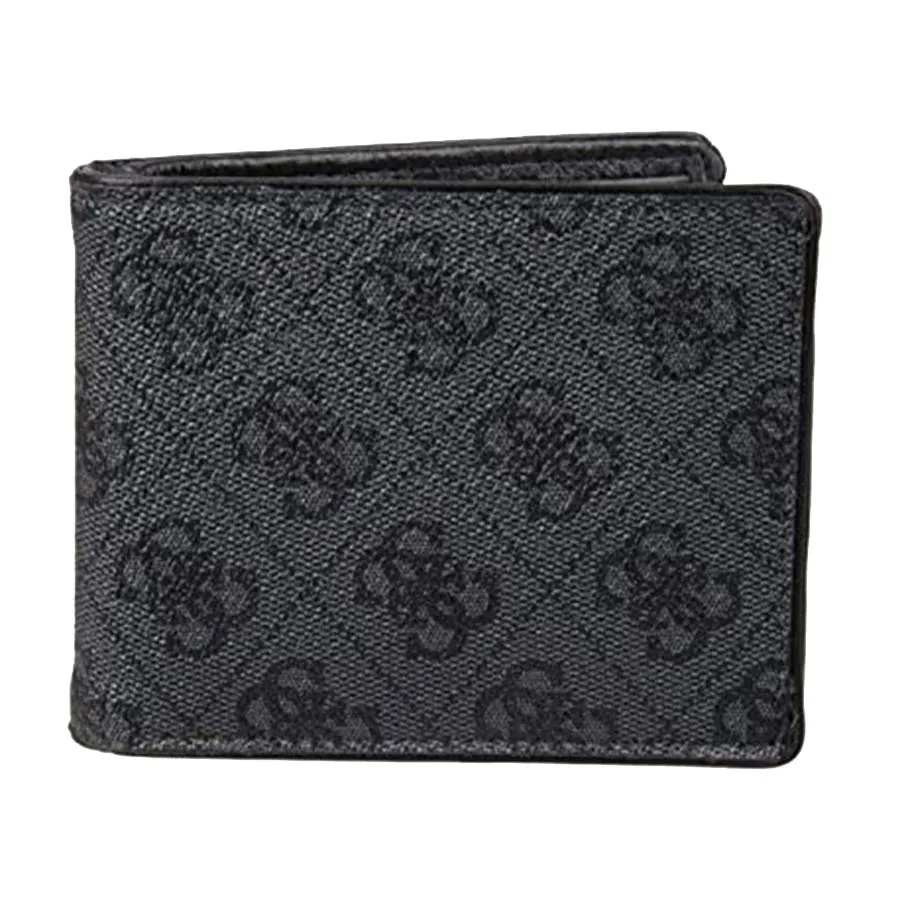 Guess Đen xám - Ví Guess Men's Leather Slim Bifold Wallet Màu Đen Xám - Vua Hàng Hiệu