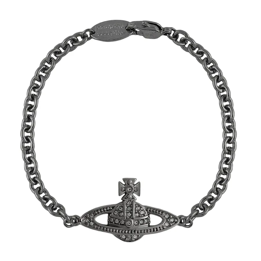 Vivienne Westwood - Vòng Đeo Tay Vivienne Westwood Man. Mini Bas Relief Chain Bracelet Màu Chì - Vua Hàng Hiệu