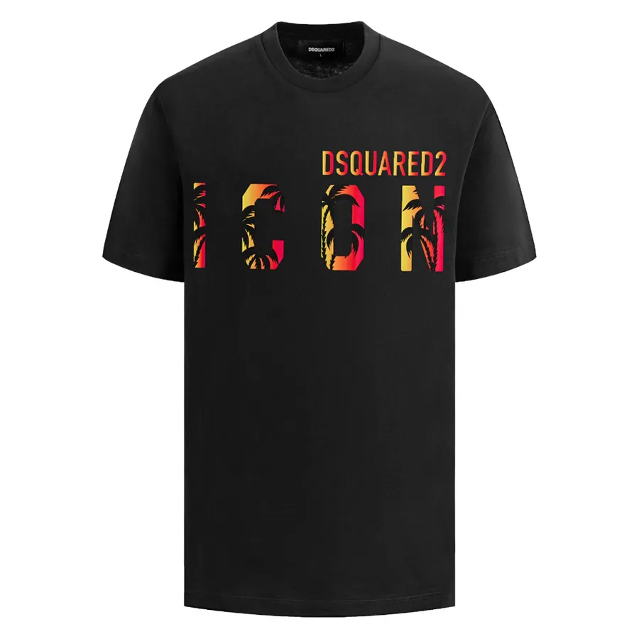 Áo Phông Dsquared2 Black Logo 'Sunset Cool' ICON Printed