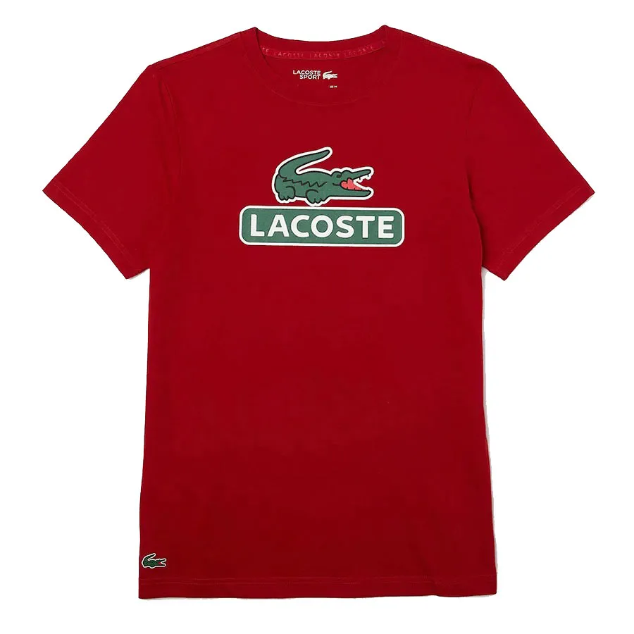 Thời trang Lacoste - Áo Phông Lacoste T-Shirt Drop Print Red 5SX TH6909 Màu Đỏ Size M - Vua Hàng Hiệu