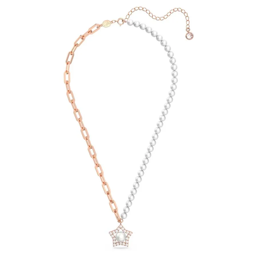 Dây Chuyền Swarovski Stella Necklacestar, White, Rose Gold-Tone Plated ...