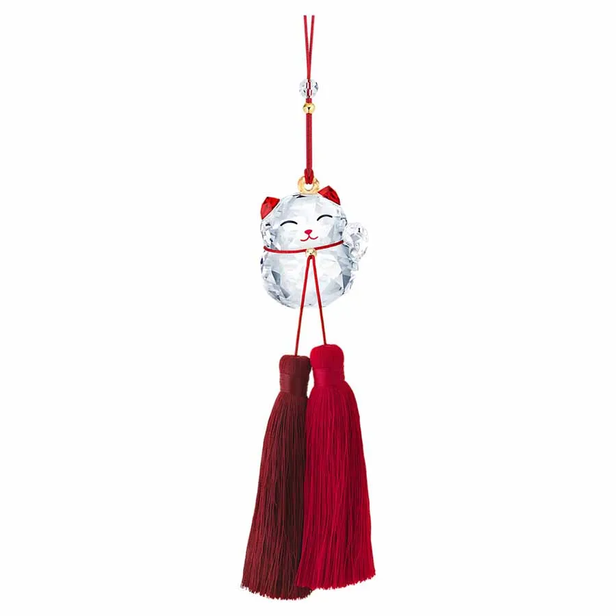Dây Trang Trí Swarovski Lucky Cat Ornament 5428642 Trong Suốt