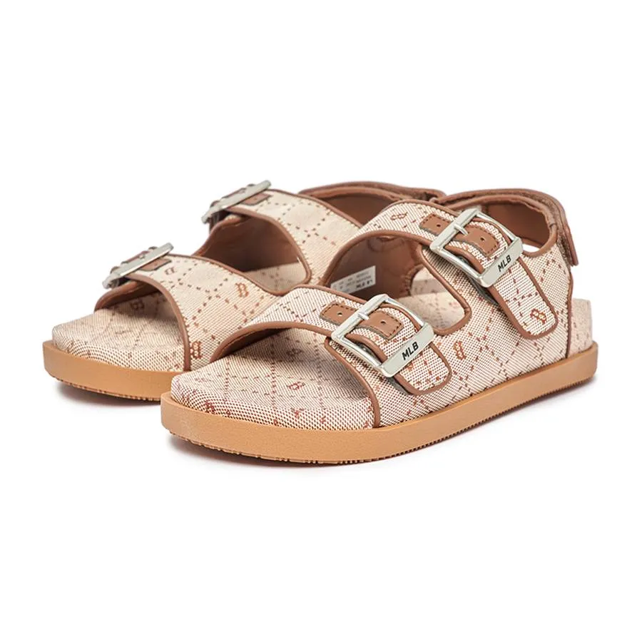 Dép - Dép Sandal MLB Sandal Jacquard Diamond Monogram Boston Red Sox 3ASDCSJ33-43BGS Màu Beige Size 260 - Vua Hàng Hiệu