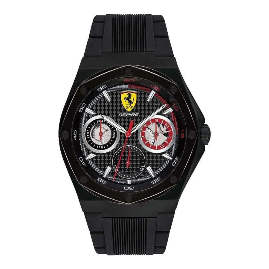 Ferrari - Đồng Hồ Nam Ferrari Men's Aspire Stainless Steel Quartz Watch 0830538 Màu Đen - Vua Hàng Hiệu