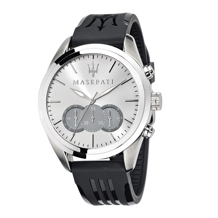 Maserati - Đồng Hồ Nam Maserati Traguardo Chronograph Silver Grey Mens R8871612012 Màu Xám Bạc - Vua Hàng Hiệu