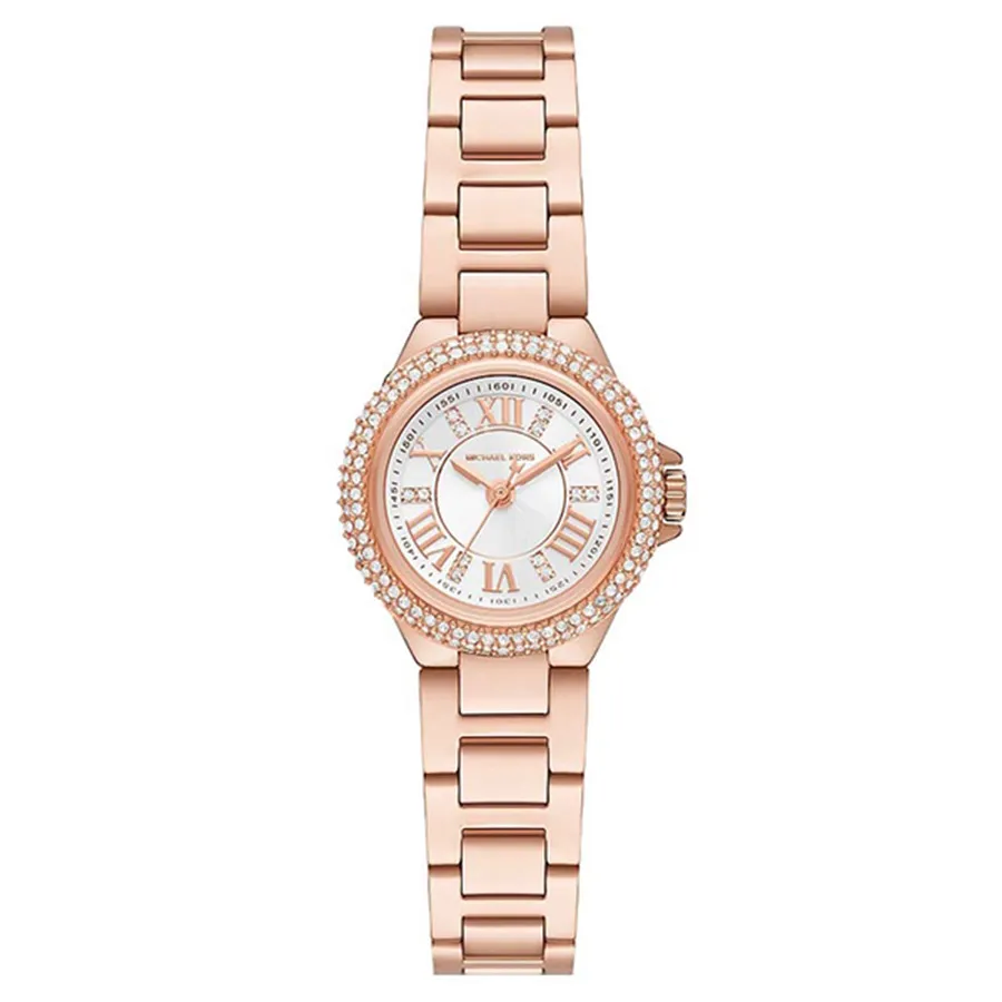 Michael Kors Bạc, vàng hồng Mặt tròn Máy Quartz (Pin) - Đồng Hồ Nữ Michael Kors Camille MK3253 Màu Vàng Hồng - Vua Hàng Hiệu