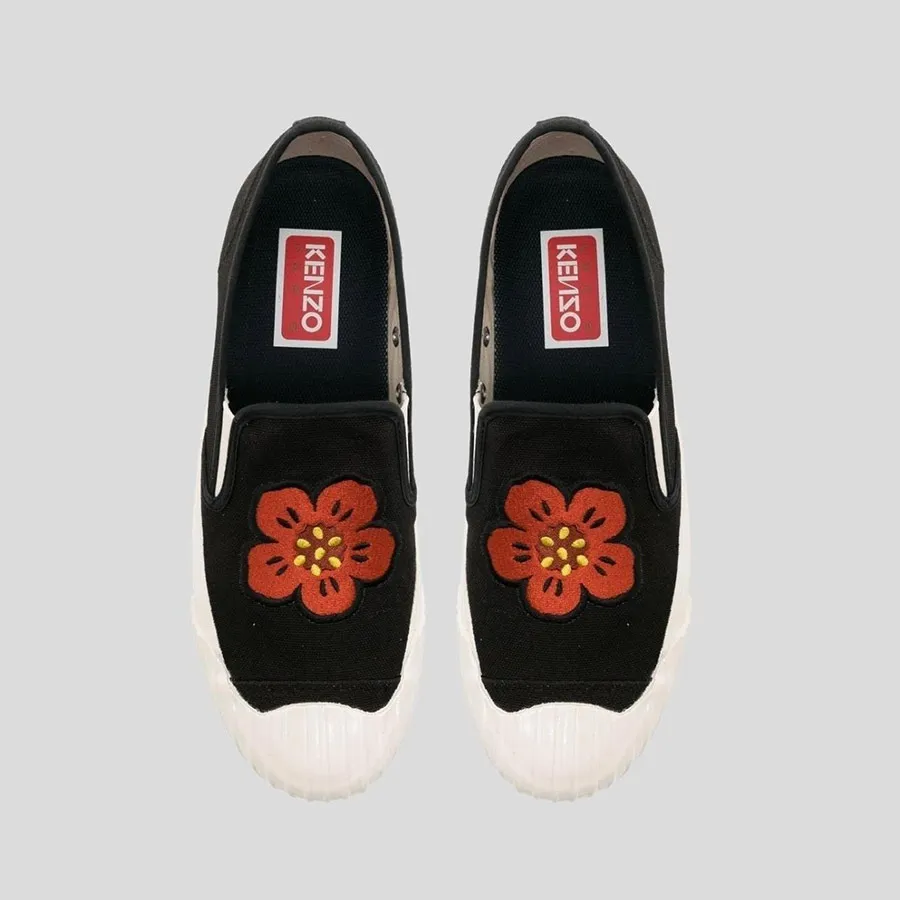 Giày Slip On Nam Kenzo Kenzoschool FD55SN005F73 99 Màu Đen Size 39