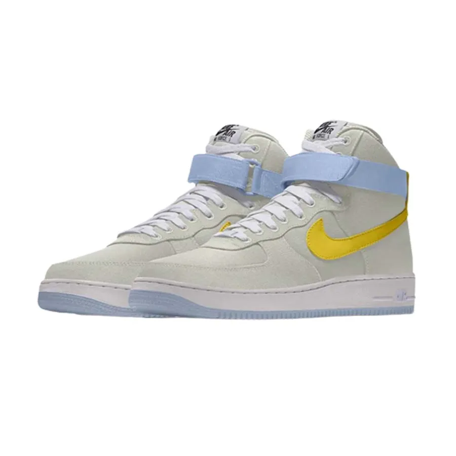 Giày Thể Thao Nike Air Force High By You Phối Màu Xanh Vàng Size