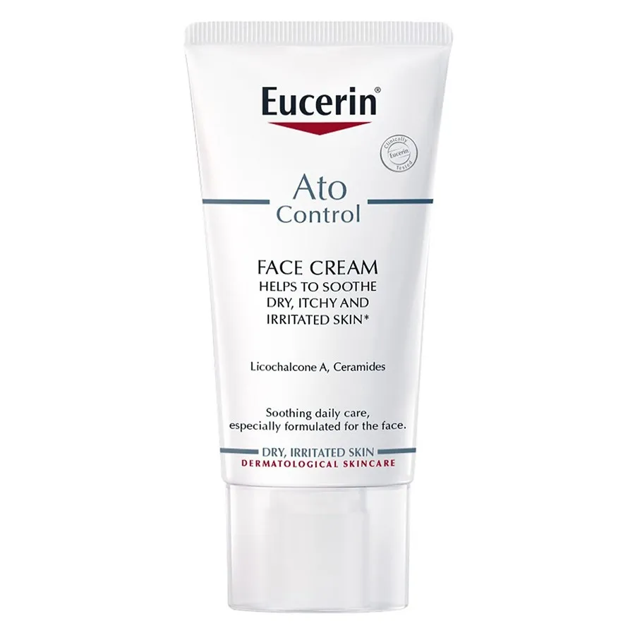 Mỹ phẩm Da khô, da nhạy cảm - Kem Dưỡng Eucerin Ato Control Soothing Hỗ Trợ Phục Hồi Và Tái Tạo Cho Da Khô, Da Kích Ứng 50ml - Vua Hàng Hiệu