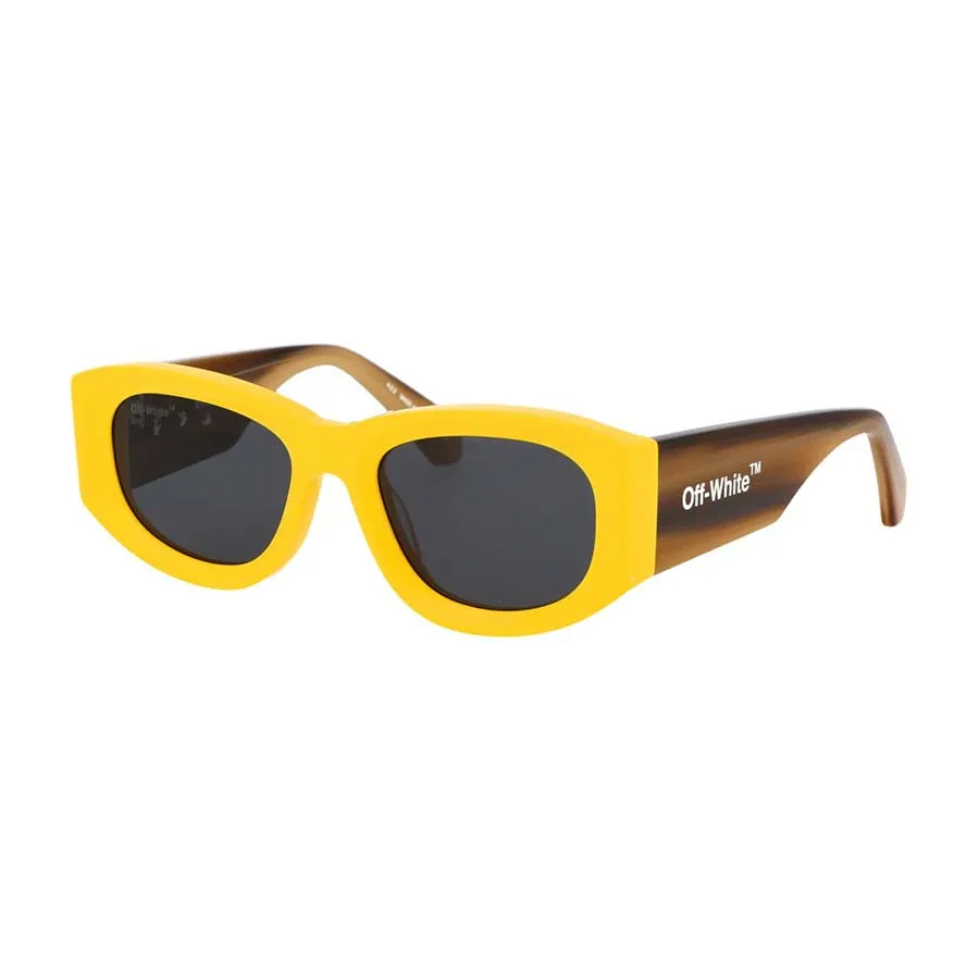 Off-White - Kính Mát Off-White AF Austin OERI078 1807 Sunglasses Màu Vàng Nâu - Vua Hàng Hiệu