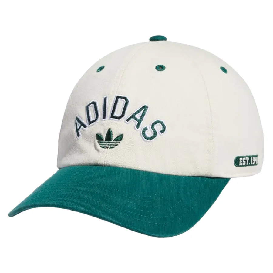 Mũ nón Trắng - Xanh - Mũ Adidas Relaxed New Prep Hat GB4282 Màu Trắng Xanh - Vua Hàng Hiệu
