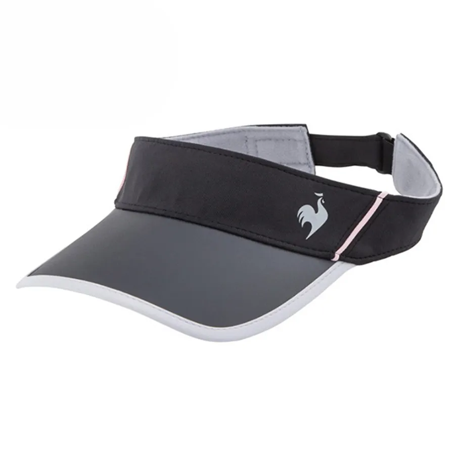 Mũ nón Mũ nửa đầu - Mũ Le Coq Sportif Tennis Sun Protection Running Training Cap Hat QTCTJC12 Màu Xám Đen - Vua Hàng Hiệu