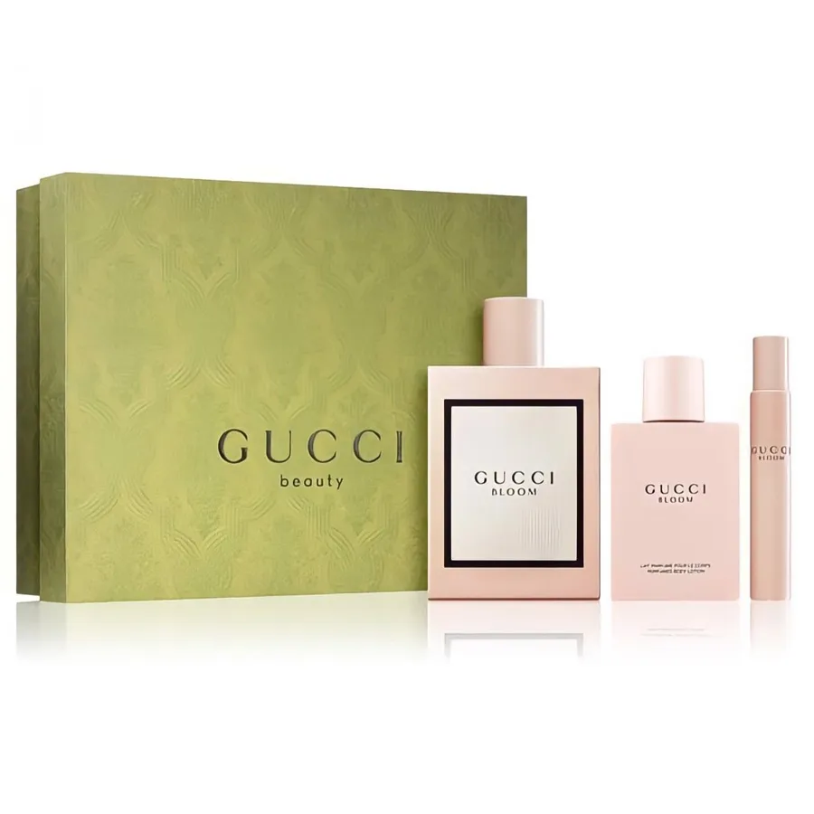 Set Nước Hoa Gucci Bloom 3pcs Gift Set EDP 100ml, EDP