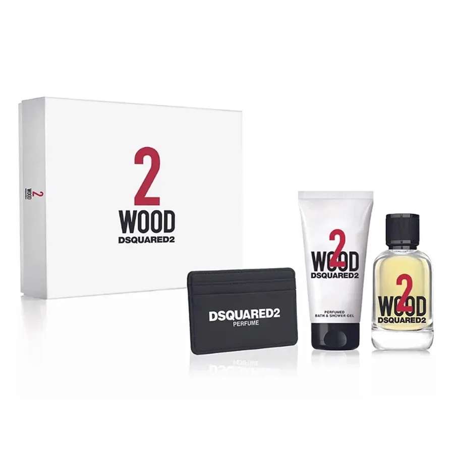 Nước hoa Ý - Set Nước Hoa Và Sữa Tắm Unisex Dsquared2 2 Wood 3pcs Gift Set 3 Món - Vua Hàng Hiệu