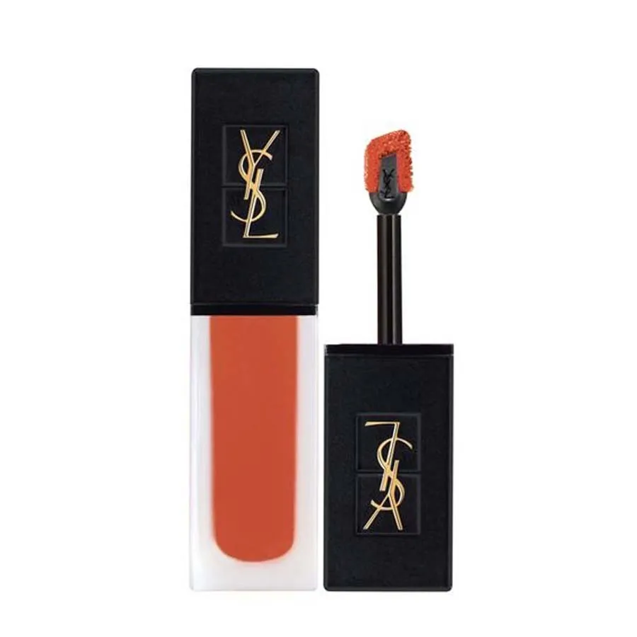 Son Môi Son kem - Son Kem Yves Saint Laurent YSL Tatouage Couture Velvet Cream Liquid Lipstick 221 Play In Coral Màu Cam Cháy - Vua Hàng Hiệu