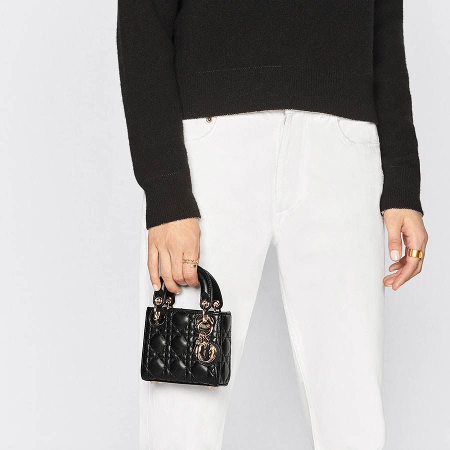 Mua Túi Xách Tay Dior Micro Lady Dior Bag Black Cannage Lambskin Màu Đen -  Dior - Mua Tại Vua Hàng Hiệu H042073
