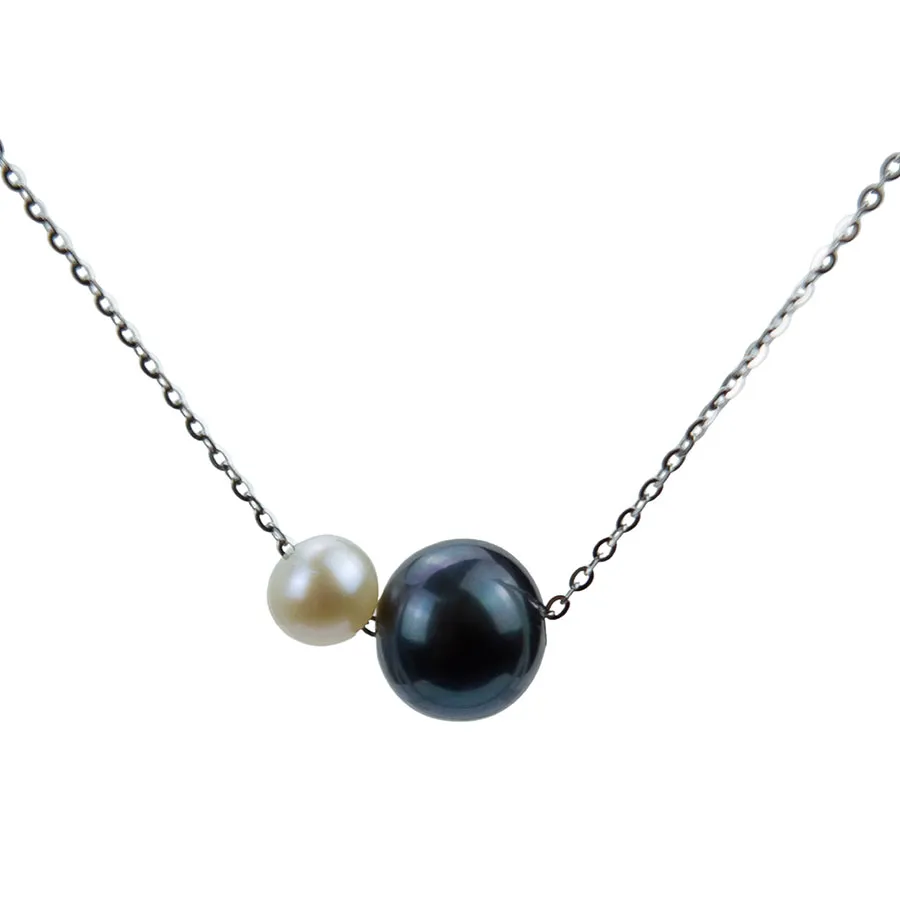 Dây Chuyền Minh Hà Pearl Jewelry Xuyên Ngọc Màu Đen Trắng