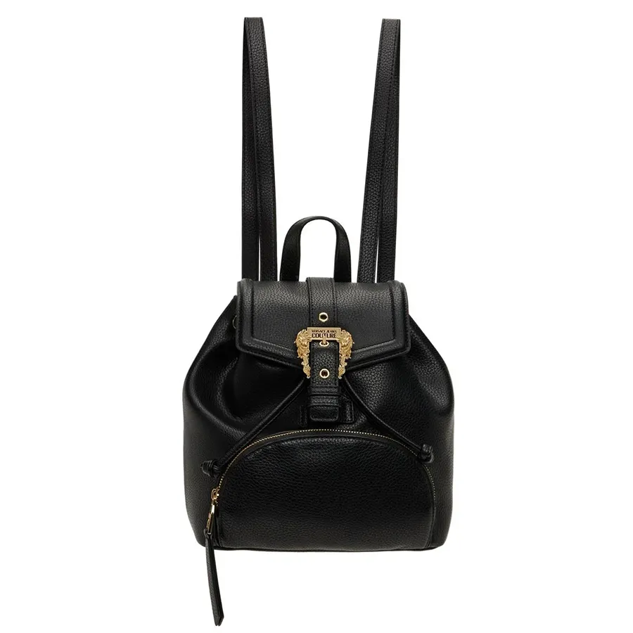 Balo Nữ Versace Jeans Couture Buckled Drawstring Backpack Màu Đen