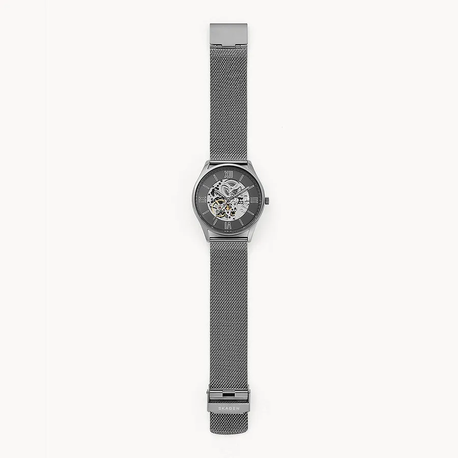 Đồng Hồ Nam Skagen Holst Automatic Charcoal Steel Mesh Watch