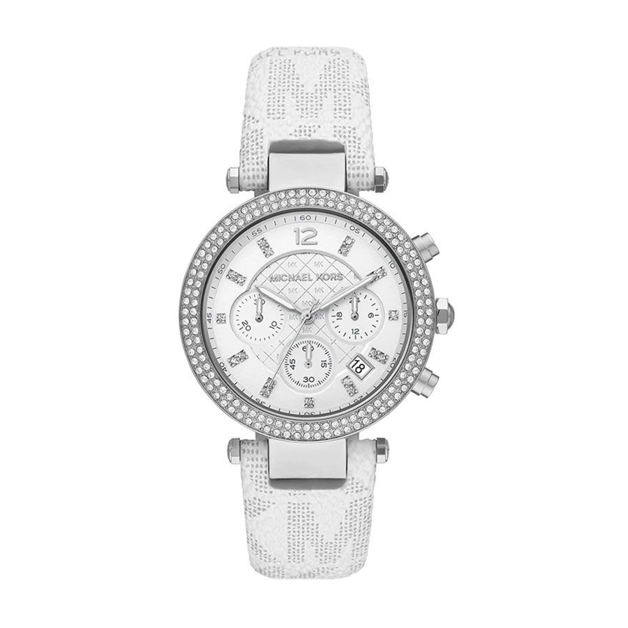 Đồng hồ nam Michael Kors MK7266 Oversized Jessa Rose GoldTone and Logo  Embossed Silicone Watch