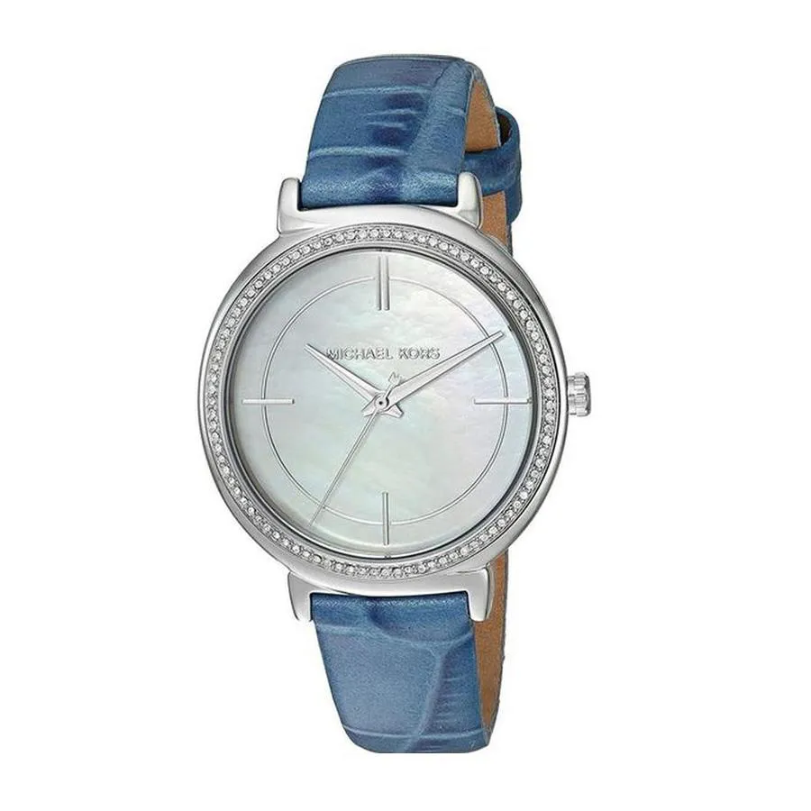 Michael Kors Mineral Crystal (Kính khoáng) Máy Quartz (Pin) Mã giảm giá - Đồng Hồ Nữ Michael Kors MK2661 Màu Xanh Blue - Vua Hàng Hiệu