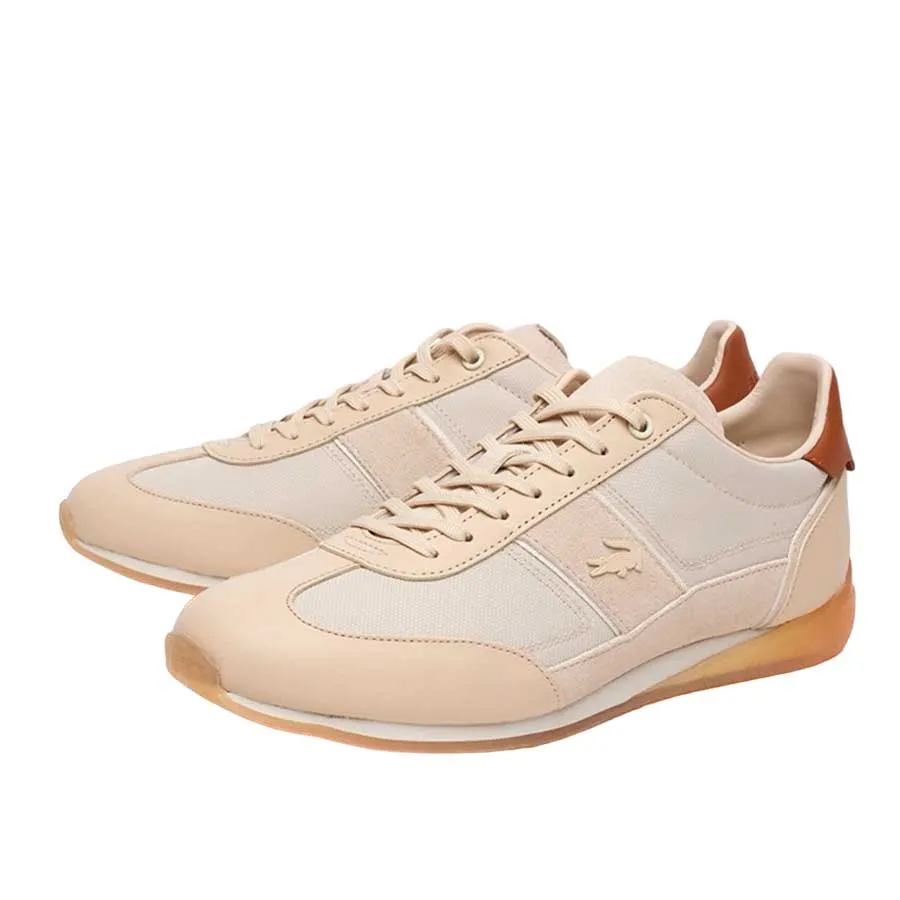 Giày Thể Thao Nam Lacoste Angular Popped Heel 222 7-44CMA0027TS2 Màu Be Size 42