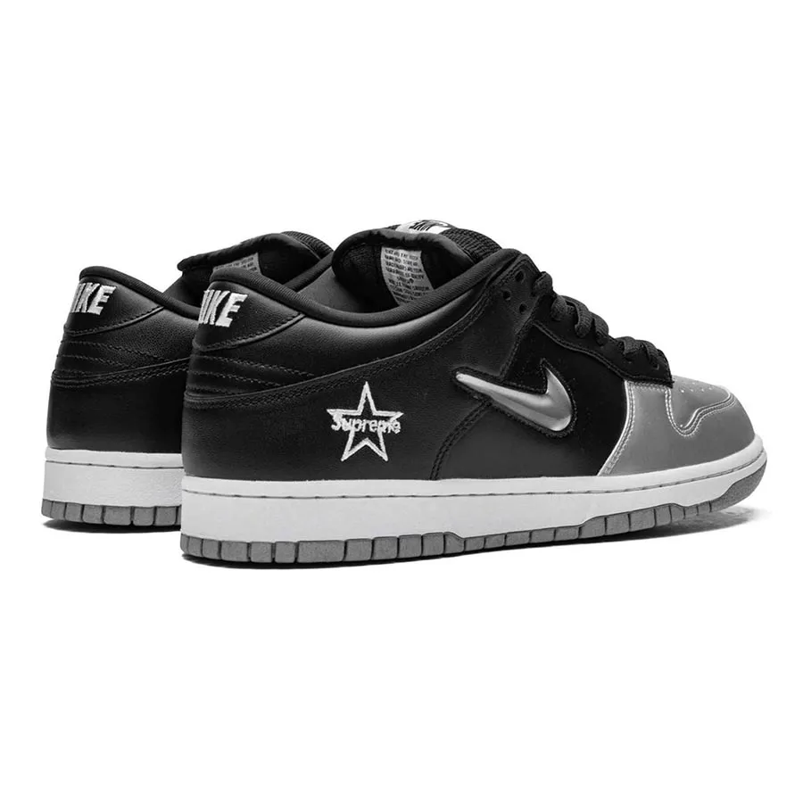 Giày Thể Thao Supreme x Nike Dunk Low Metallic Silver/Black CK3480