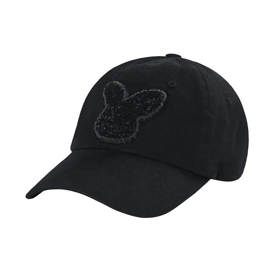 Mũ nón Acmé De La Vie - Mũ Acmé De La Vie ADLV Fuzzy Rabbit Boucle Ball Cap Màu Đen - Vua Hàng Hiệu