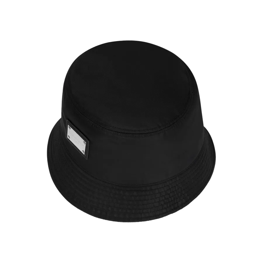 Mũ nón Dolce & Gabbana - Mũ Dolce & Gabbana D&G Nylon Bucket Hat With Branded Plate GH701AGF853N0000 Màu Đen - Vua Hàng Hiệu