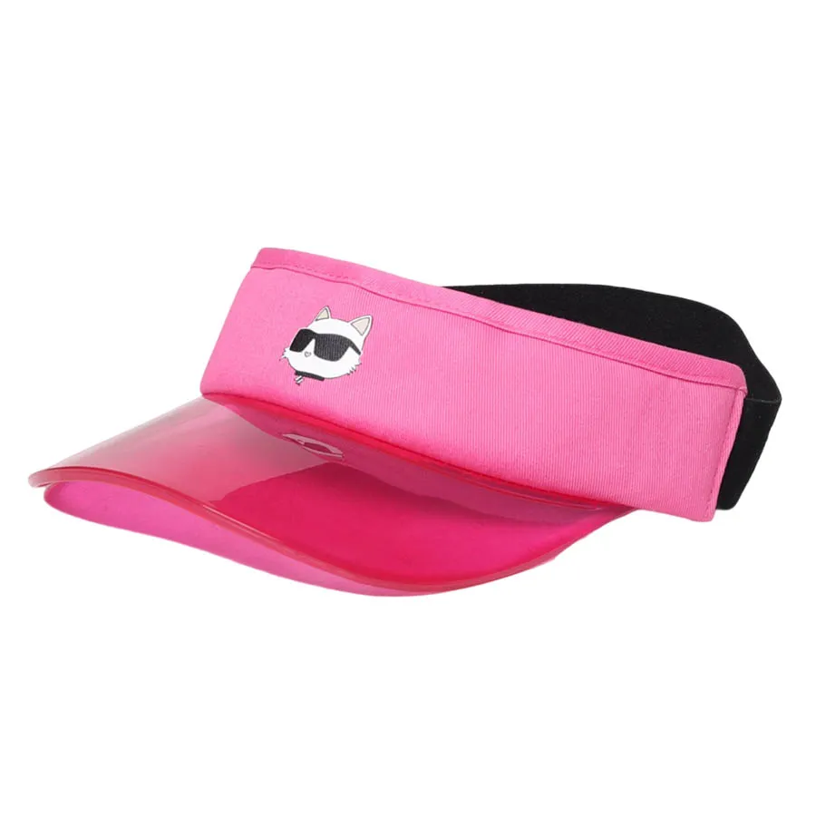 Mũ nón Mũ nửa đầu - Mũ Trẻ Em Karl Lagerfeld Logo-print Visor Màu Hồng Size 50 - Vua Hàng Hiệu