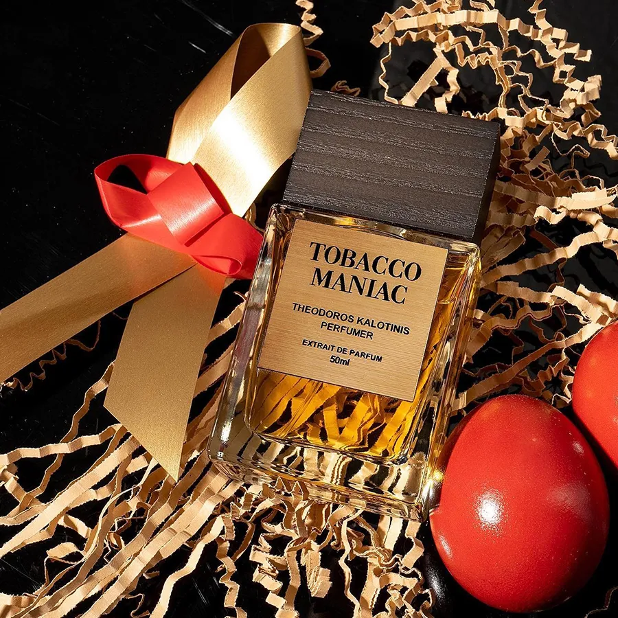 tobacco maniac perfume Narcotica Extrait de Parfum  Luxe Perfumery Tobacco Maniac intensifies the radiance of the creamy vanilla and erotic honey notes that are tamed with rich species while tobacco remains the protagonist Tobacco Maniac Theodoros Kalotinis -