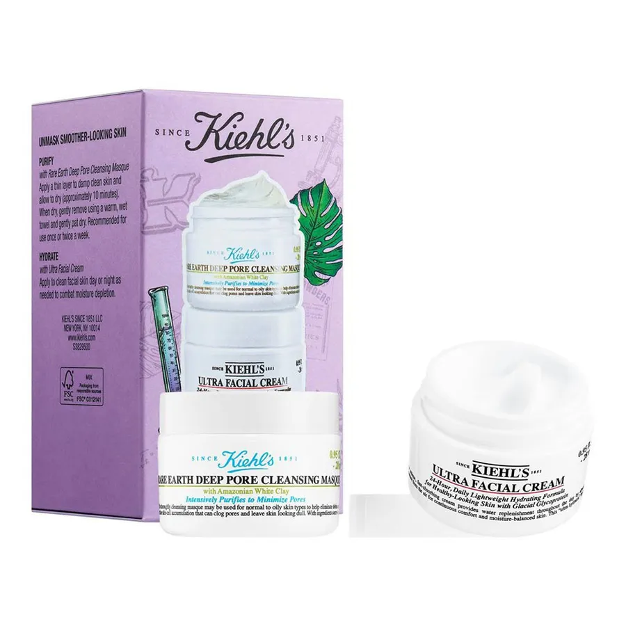 Mỹ phẩm Kiehl's Mọi loại da - Set Dưỡng Da Kiehl's Smooth Skin Essentials 2 Món - Vua Hàng Hiệu