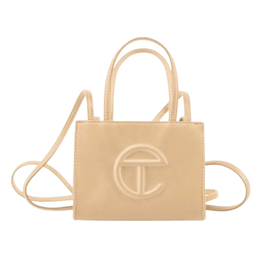 Túi Xách Nữ Telfar Shopping Tote Faux Leather Small Neutral Màu Nude