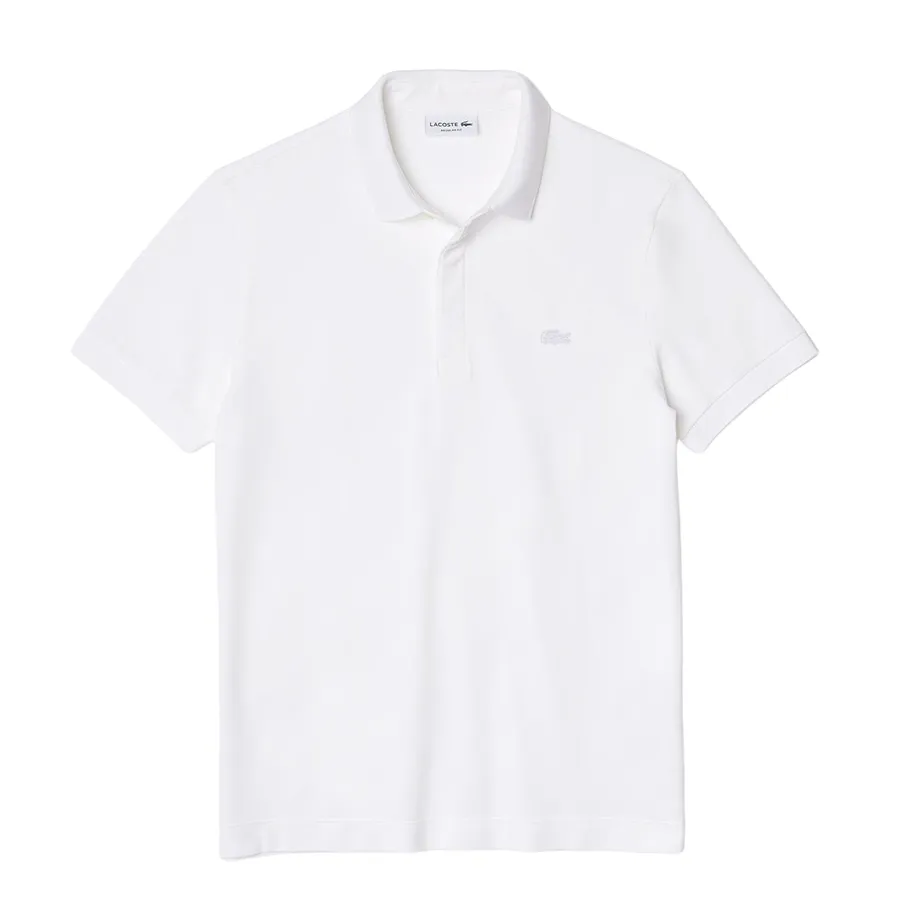 Áo Polo Nam Lacoste Men's Paris Polo Shirt Regular Fit Stretch Cotton Pique PH5522 001 Màu Trắng