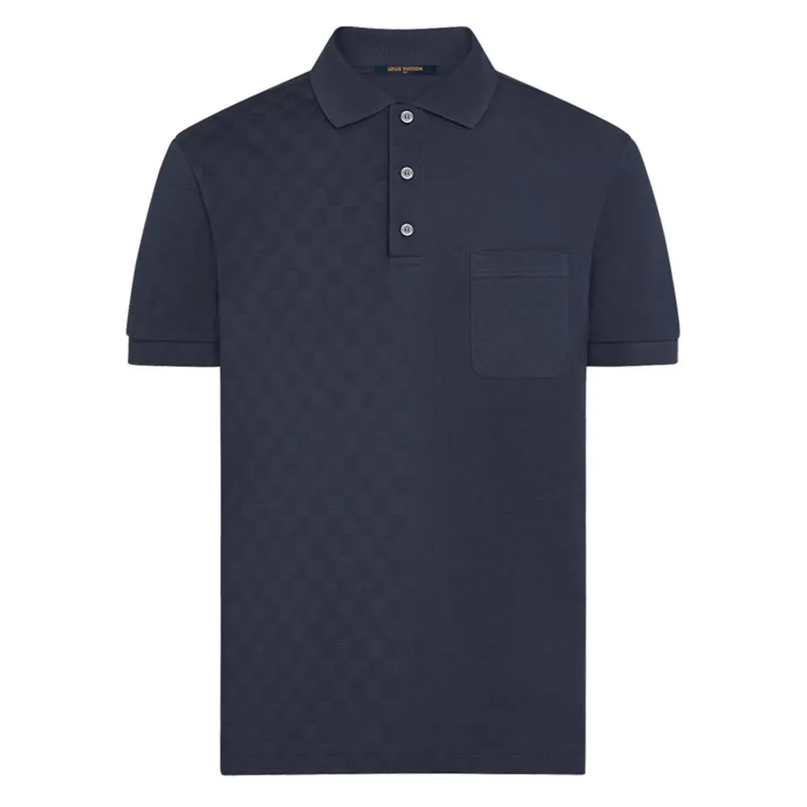 Louis Vuitton Half Damier Pocket Polo, White, M