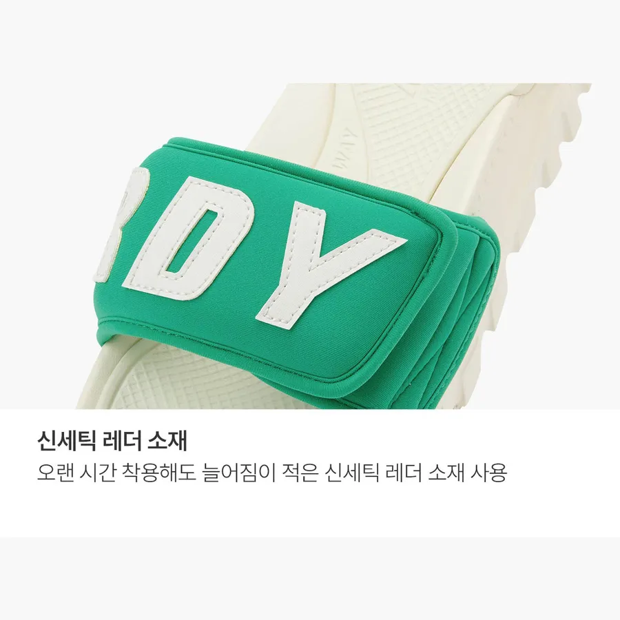 Dép Nerdy Rich Bread Velcro Slide Màu Xanh Trắng | Đặt Mua