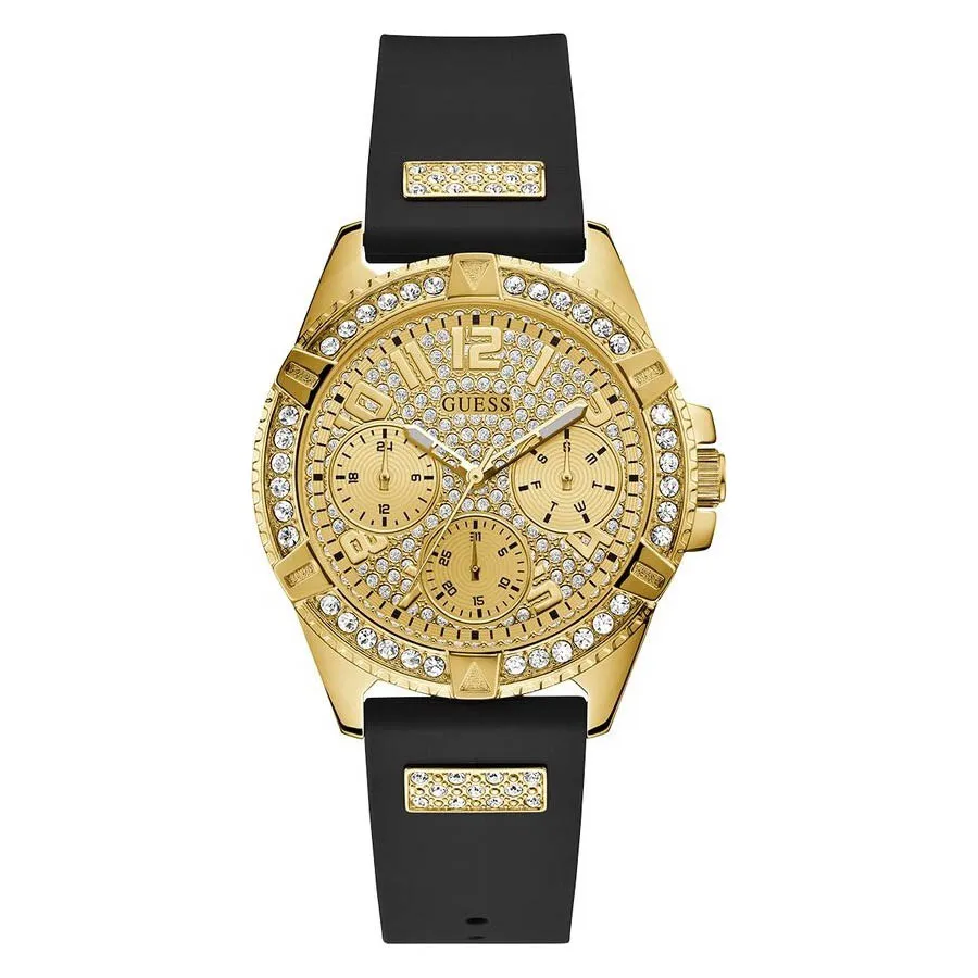 Đồng hồ Guess Unisex - Đồng Hồ Guess Frontier Quartz Crystal Watch W1160L1 Màu Vàng Đen - Vua Hàng Hiệu
