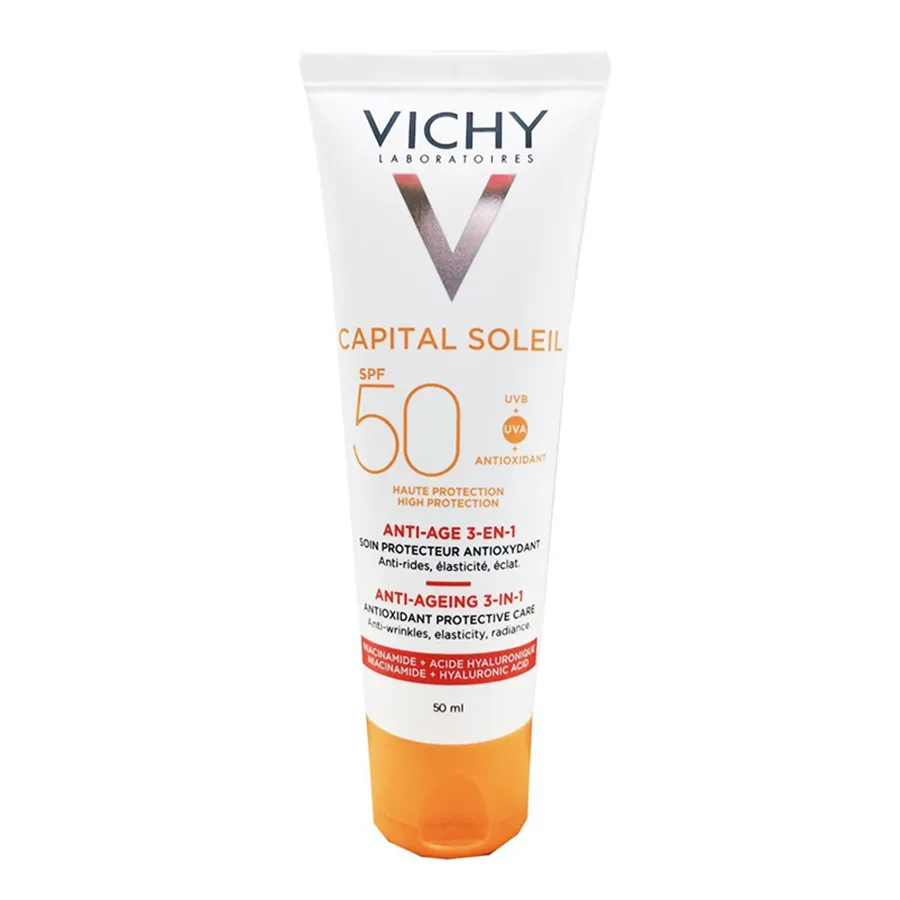 Kem chống nắng Vichy - Kem Chống Nắng Vichy Capital Soleil Anti-Ageing 3-In-1 SPF50 Giảm Thâm Nám, 50ml - Vua Hàng Hiệu