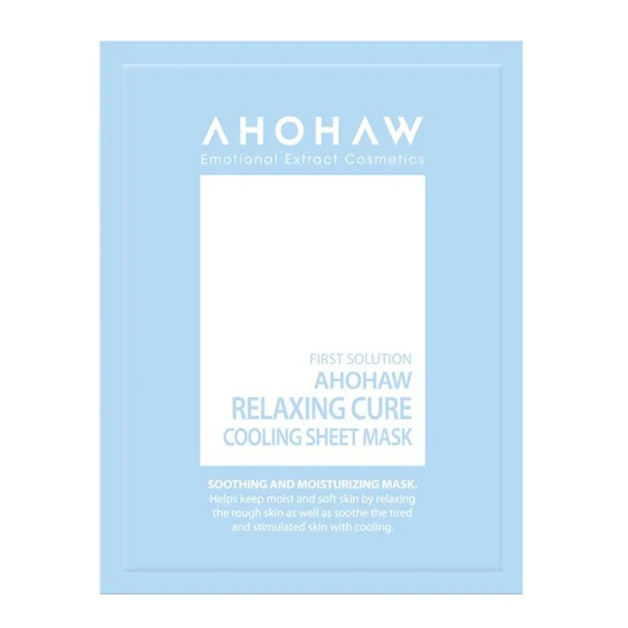 Ahohwa - Set 5 Mặt Nạ Giấy Làm Dịu Da Ahohwa Relaxing Cure Cooling Sheet Mask - Vua Hàng Hiệu
