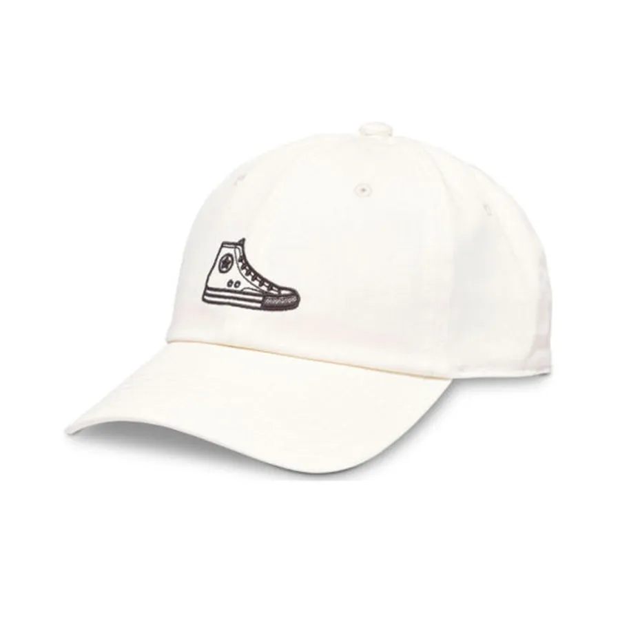 Converse 100%Polyester - Mũ Converse High Top Sneaker Patch Baseball Hat - 10023501-A02 Màu Trắng - Vua Hàng Hiệu
