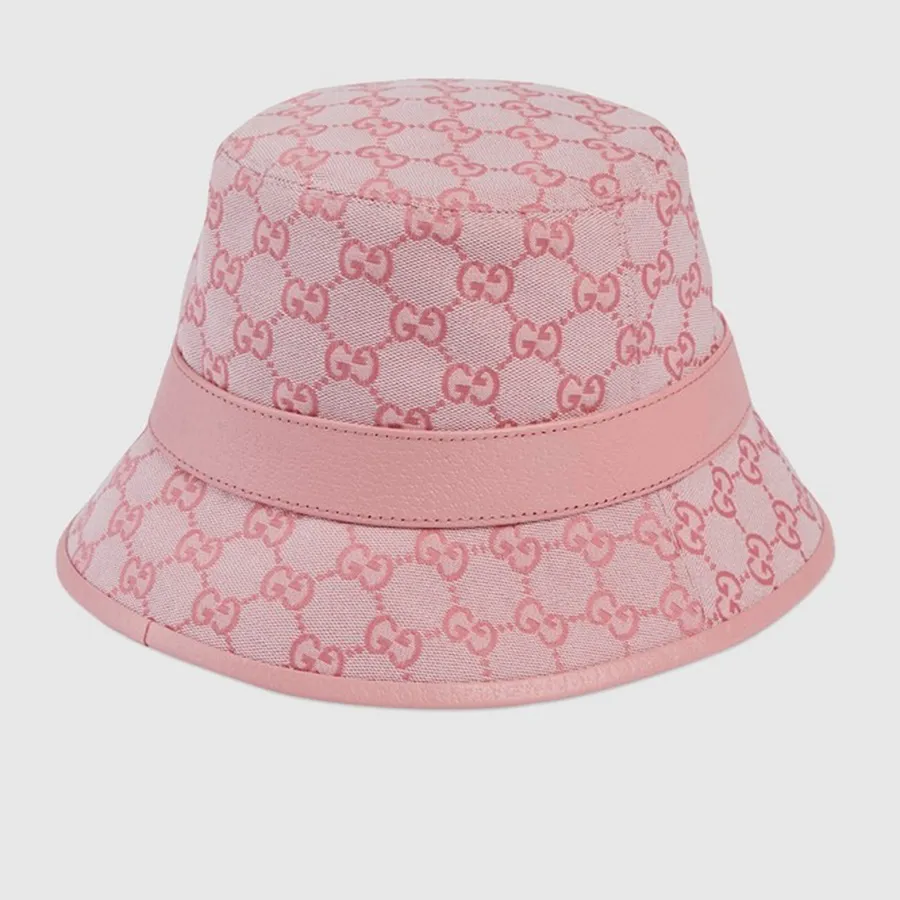 Mũ Nữ Gucci GG Canvas Bucket Hat Pink 748476 4HG62 5872 Màu Hồng