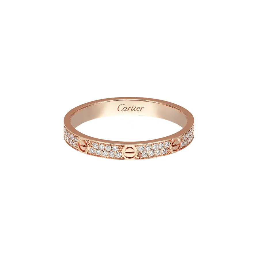 Trang sức Cartier - Nhẫn Nữ Cartier Love Ring Small Model B4218100 Màu Vàng Hồng (Chế Tác) - Vua Hàng Hiệu