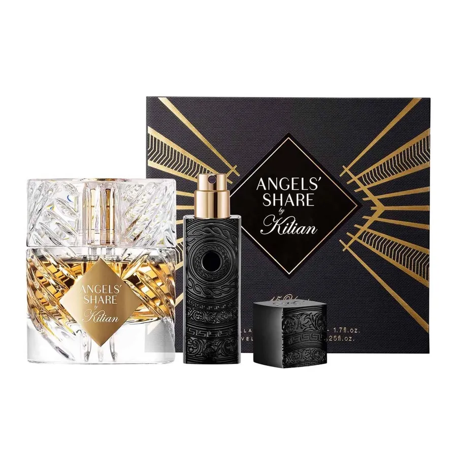 Kilian - Set Nước Hoa Unisex Kilian Angels’ Share Icon Set EDP 50ml + 7.5ml - Vua Hàng Hiệu