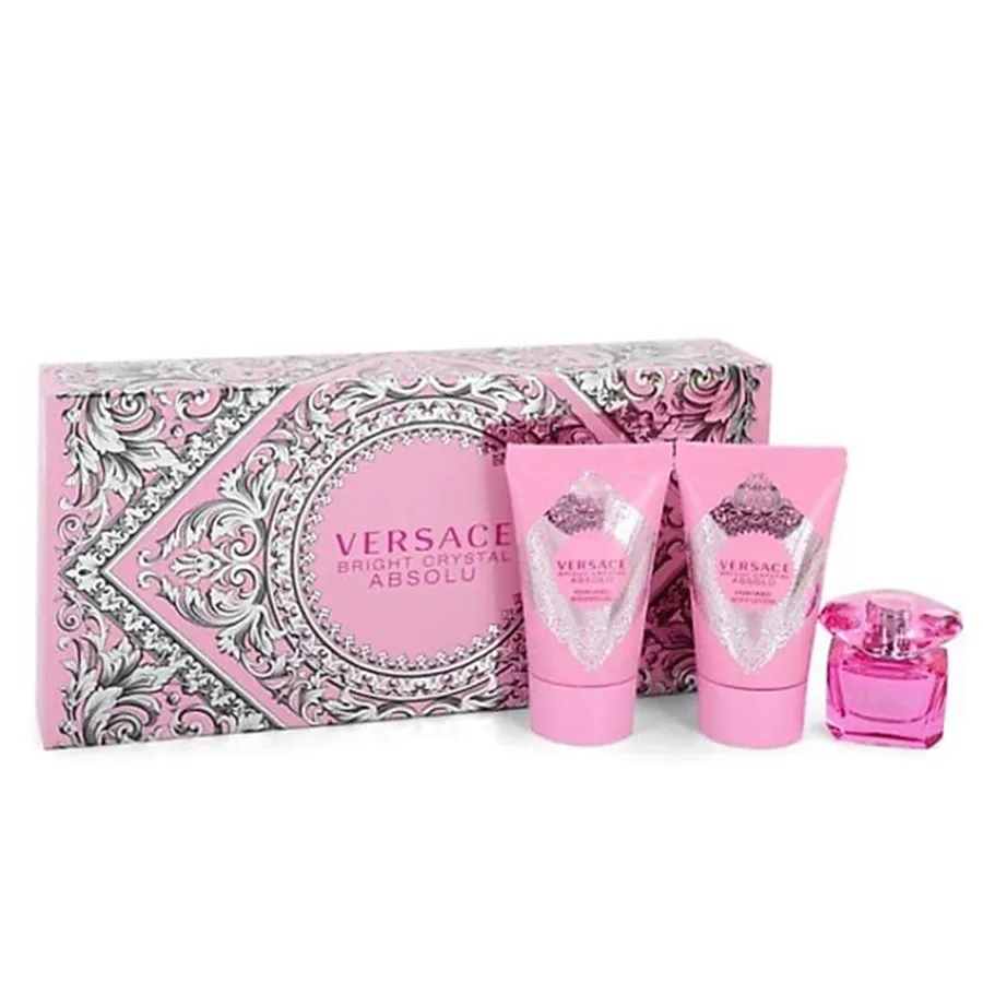 Versace - Set Nước Hoa Versace Bright Crystal Absolu 5ml + Sữa Tắm 25ml + Dưỡng Thể 25ml - Vua Hàng Hiệu