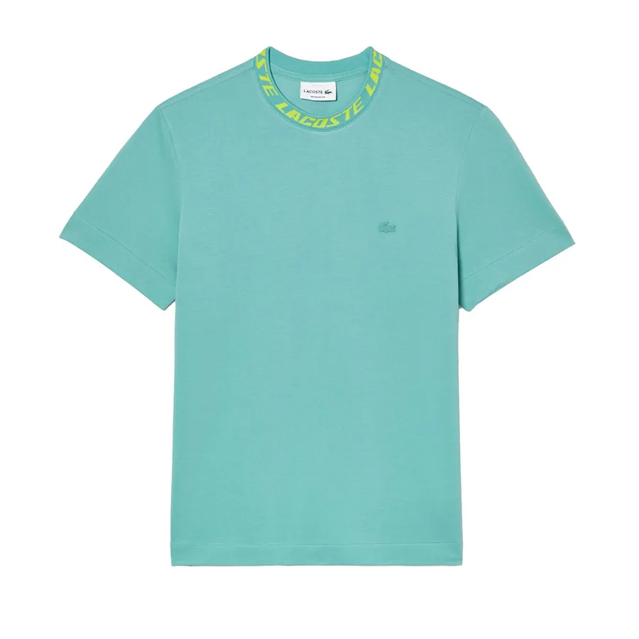 gps vehicle tee shirt lacoste rayÃ© Áo Phông Nam Lacoste Regular Fit Branded Collar Tshirt TH9687-00 Xanh Ngọc