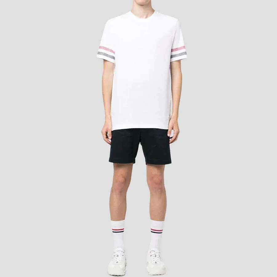 THOM BROWNE 正規品関税込み トリミング Tシャツ MJS204A J0046 Thom Browne Tシャツ - ブルー - ブルー | MJS288A00042415