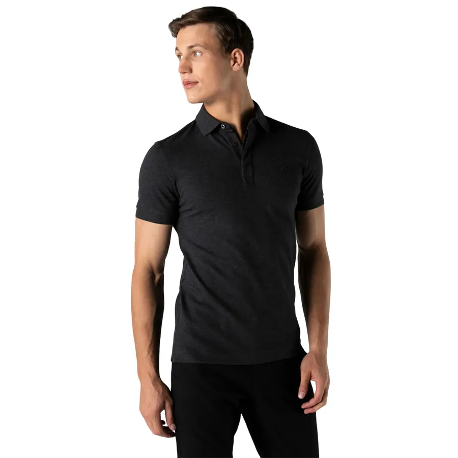 Thời trang Lacoste - Áo Polo Nam Lacoste Regular PH5522EL6 Màu Xám Đen Size 2 - Vua Hàng Hiệu