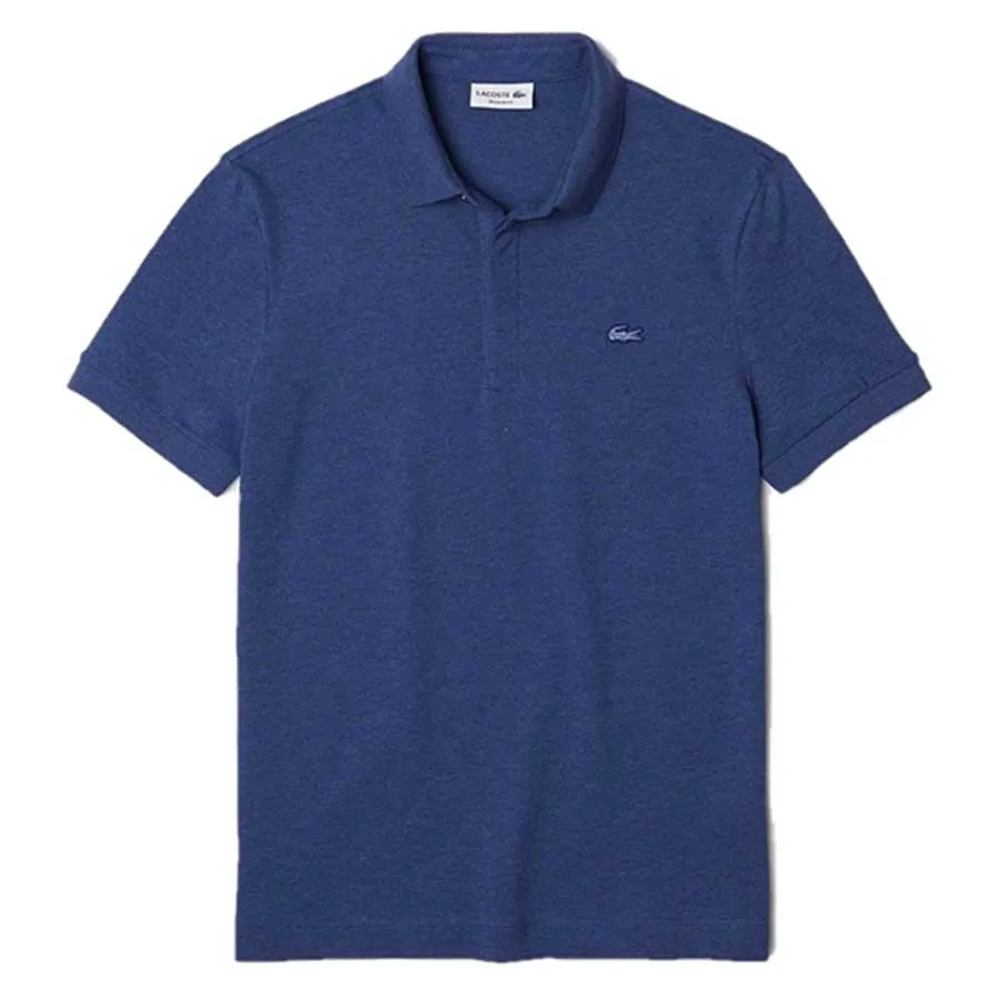 Áo Polo Nam Lacoste Smart Paris Stretch Cotton Piqué Shirt PH5522-11-HJD Màu Xanh Đậm Size 2